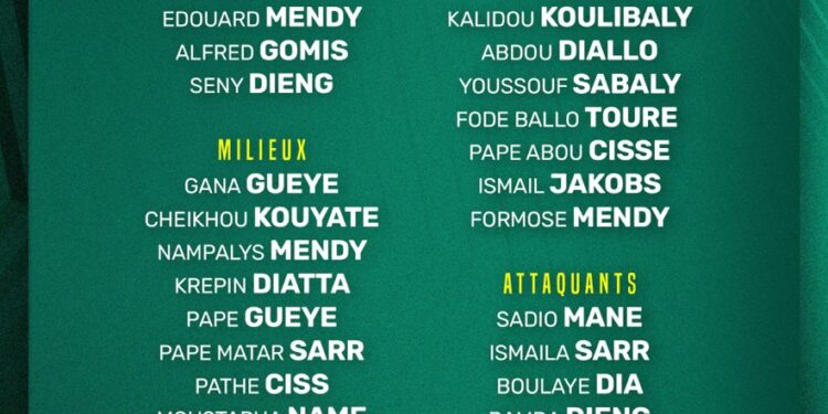 Le sélectionneur sénégalais, Aliou Cissé, publie sa liste, Sadio Mané ira au Mondial
