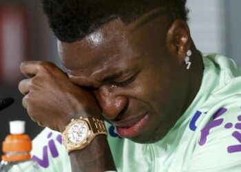 SPORT/FOOTBALL- Racisme : Vinicius en larme pendant la conference de presse