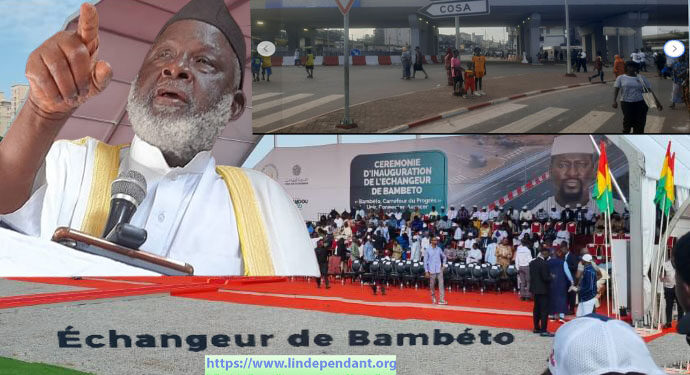 ACTUALITES- À Bambeto, Doumbouya inaugure un échangeur… et l’imam sonne l’alerte contre la politique dans les mosquées