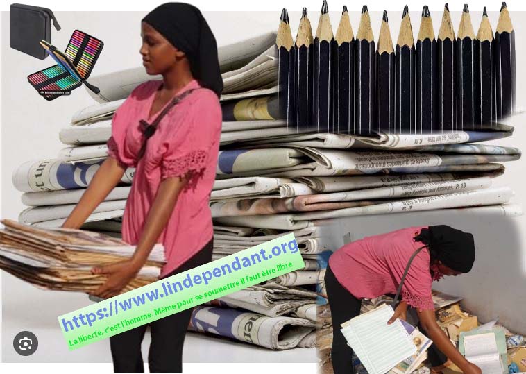 ETREPRENARIAT- À Conakry, Aissatou Diallo transforme les vieux journaux en crayons écologiques