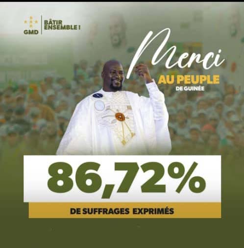 POLITIQUE- Scrutin gagné, gratitude affichée : Doumbouya salue les artisans de l’ombre, la Guinée attend les actes