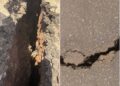 ACTUALITES- Nongo : une importante fissure menace habitations et usagers de la route derrière le stade Petit Sory