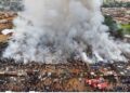 SOCIETE- N’Zérékoré : un violent incendie ravage une partie du grand marché et ravive les inquiétudes